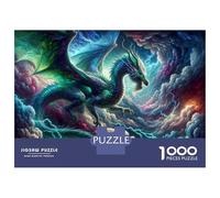 Puzzles De 1000 Pièces pour Adolescents Fantasy Dragon Art Print-8 Puzzles pour Adolescents Vacances À La Maison Tuer Le Temps Stimuler Le Cerveau Amusant en Famille Et Soirée Jeux 70x50cm/1000pcs