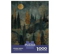 Puzzles De 1000 Pièces pour Adolescents Fantasy Enchanted Forest Under Moonlight Puzzle pour Adultes Jeu Manuel D'assemblage De Motifs pour Anniversaire, Noël 38x26cm/1000pcs