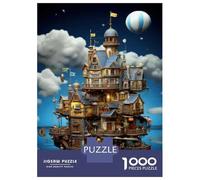 Puzzles De 1000 Pièces pour Adolescents Fantasy Floating Castle Puzzles pour Adultes - Jeu Difficile Et Stimulant À Terminer 70x50cm/1000pcs