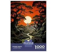 Puzzles De 1000 Pièces pour Adolescents Fantasy Forest Sunset Landscape Puzzles pour Adultes Jeux De Société pour S'amuser en Famille Offrez-Leur des Cadeaux 38x26cm/1000pcs