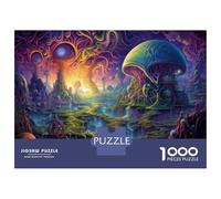 Puzzles De 1000 Pièces pour Adolescents Fantasy Mushroom Forest-2 Puzzles pour Adolescents Vacances À La Maison Tuer Le Temps Stimuler Le Cerveau Amusant en Famille Et Soirée Jeux 38x26cm/1000pcs