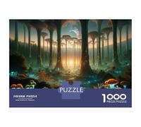 Puzzles De 1000 Pièces pour Adolescents Fantasy Mushroom Forest-3 Puzzle Jeux Relaxants Cadeaux pour Femmes Cadeaux De Noël Et d'anniversaire 38x26cm/1000pcs