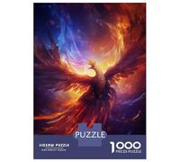 Puzzles De 1000 Pièces pour Adolescents Fantasy Phoenix Bird Fire Puzzles pour Adolescents - Jeu Manuel - Décoration Murale - Défi À Relever 52x38cm/1000pcs