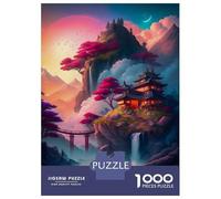 Puzzles De 1000 Pièces pour Adolescents Fantasy Village The Mount Puzzle Jeux Relaxants Cadeau d'anniversaire Cadeaux Anti-Stress 70x50cm/1000pcs