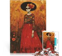 Puzzles de 1000 pièces pour Adolescents Femme dans Un Champ Le Jour des Morts Jeux de détente Une œuvre d'art 38x26cm