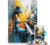 Puzzles de 1000 pièces pour Adolescents Femme Jouant du Piano Jouets de Jeu pour Cadeau Familial Super Cadeau 38x26cm