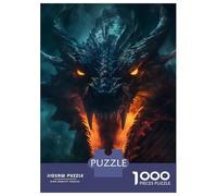 Puzzles De 1000 Pièces pour Adolescents Fiery Dragon Breath Puzzles pour Adolescents Jeux Relaxants pour S'amuser en Famille Offrez-Leur Un Cadeau 52x38cm/1000pcs