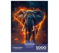 Puzzles De 1000 Pièces pour Adolescents Fiery Elephant Puzzles pour Adolescents, Jeu De Réflexion, Cadeau pour Femmes, Défi À Relever 52x38cm/1000pcs