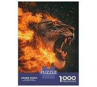 Puzzles De 1000 Pièces pour Adolescents Fiery Lion Roar Puzzles pour Adolescents, Jouets À Monter Soi-même, Analyse Et Logique, Cadeau d'anniversaire Ou De Noël 70x50cm/1000pcs