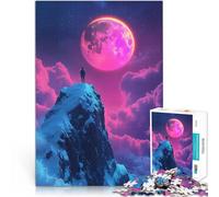 Puzzles de 1000 pièces pour Adolescents Figure Solitaire Fantastique au Sommet d'une Montagne Jouets éducatifs Super Cadeau 38x26cm