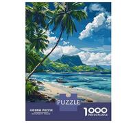 Puzzles De 1000 Pièces pour Adolescents Fiji Beach Paradise Puzzles pour Adultes Jeux De Société pour S'amuser en Famille Offrez-Leur des Cadeaux 52x38cm/1000pcs