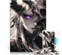 Puzzles de 1000 pièces pour Adolescents Fille d'anime avec Un Masque de crâne Jouets de Jeu Interaction Parent-Enfant 75x50cm
