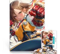Puzzles de 1000 pièces pour Adolescents Fille d'anime avec Un Poing de feu Jouets de Jeu Renforcer l'amour Entre Les Couples 52x38cm