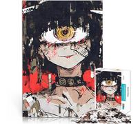 Puzzles de 1000 pièces pour Adolescents Fille d'anime Weirdcore Big Eye Jouets éducatifs Renforcer l'amour Entre Les Couples 75x50cm