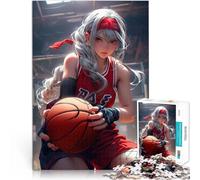 Puzzles de 1000 pièces pour Adolescents Fille de Basket-Ball d'anime Impossible Chaque pièce est Unique - Jeu Familial Stimulant et Amusant 38x26cm
