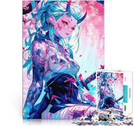 Puzzles de 1000 pièces pour Adolescents Fille démoniaque animée avec Une épée Jeux Amusants Car C'est Un pour Toute la Famille 50x70cm