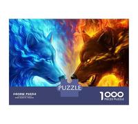 Puzzles De 1000 Pièces pour Adolescents Fire and Ice Puzzles pour Adultes, Jouets Anti-Stress, Décoration Murale, Cadeaux d'anniversaire Et Cadeaux Uniques 52x38cm/1000pcs