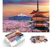Puzzles de 1000 pièces pour Adolescents Fleurs de Cerisier au Printemps Jouets de Jeu avec Affiche et Feuille de Questions correspondantes 52x38cm