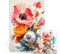 Puzzles de 1000 pièces pour Adolescents Fleurs de Science-Fiction Jeu éducatif Défi Jouet Convient aux Couples 38x26cm