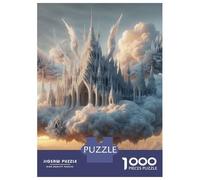 Puzzles De 1000 Pièces pour Adolescents Floating Castle in The Clouds Puzzle Jeux De Famille Décoration Intérieure Cadeaux d'anniversaire Uniques 52x38cm/1000pcs