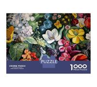 Puzzles De 1000 Pièces pour Adolescents Floral Bouquet Painting Puzzles pour Adolescents Jeux Relaxants pour S'amuser en Famille Offrez-Leur Un Cadeau 52x38cm/1000pcs