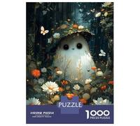 Puzzles De 1000 Pièces pour Adolescents Floral Cute Baby Ghost Puzzle Adulte Jeu Familial Décoration Parfaite Activités Amusantes À La Maison 52x38cm/1000pcs