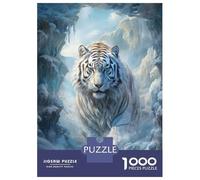 Puzzles De 1000 Pièces pour Adolescents Frozen Tiger in Ice World Puzzle Jeux Relaxants Une Œuvre d'art Cadeaux d'anniversaire Uniques 52x38cm/1000pcs