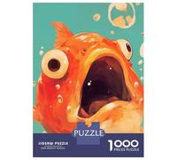 Puzzles De 1000 Pièces pour Adolescents Funny Fish in Water Puzzles pour Adolescents - Jeu Manuel - Décoration Murale - Défi À Relever 52x38cm/1000pcs