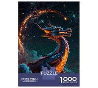 Puzzles De 1000 Pièces pour Adolescents Galactic Guardian Dragon Puzzle pour Adultes Jeux Relaxants Décoration Intérieure Jeu Stimulant Cadeaux 38x26cm/1000pcs