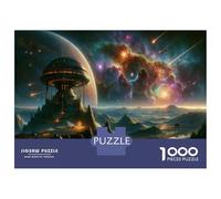 Puzzles De 1000 Pièces pour Adolescents Galactic Odyssey Space Station Exploration Puzzle pour Adultes Jeux Relaxants Décoration Intérieure Jeu Stimulant Cadeaux 70x50cm/1000pcs