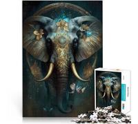 Puzzles de 1000 pièces pour Adolescents Genre Fantasy d'éléphant Jouets à Faire soi-même Liste de souhaits avec Le Père Noël 52x38cm