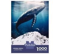 Puzzles De 1000 Pièces pour Adolescents Giant Mountain Blue Whale Puzzle Adulte Jeu Manuel Améliore La Mémoire Réduit Le Stress Cadeaux 38x26cm/1000pcs