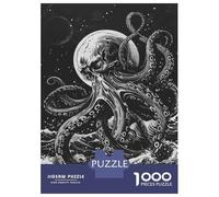 Puzzles De 1000 Pièces pour Adolescents Giant Octopus Wall Art Print-1 Puzzle pour Adolescents - Défi Difficile - Jeu Éducatif - Amusant en Famille Et Soirée Jeux 52x38cm/1000pcs