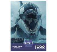 Puzzles De 1000 Pièces pour Adolescents Giant Orca in Arctic Waters Puzzles pour Adultes - Jeux Relaxants, Amusants Et Humoristiques - Cadeaux d'anniversaire Uniques 52x38cm/1000pcs