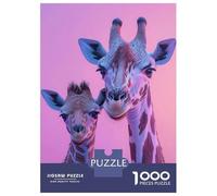 Puzzles De 1000 Pièces pour Adolescents Giraffe Family Portrait Puzzle Adulte Jeu Manuel Améliore La Mémoire Réduit Le Stress Cadeaux 70x50cm/1000pcs