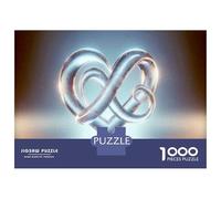 Puzzles De 1000 Pièces pour Adolescents Glass Heart Decorations for Home Puzzles pour Adolescents Découpe De Précision Stimule Le Cerveau Cadeaux Anti-Stress 52x38cm/1000pcs