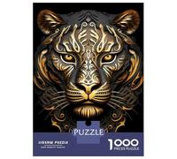 Puzzles De 1000 Pièces pour Adolescents Glory Tiger Art Deco Puzzles pour Adultes Jeux Amusants Décoration Parfaite pour Un Anniversaire, Noël 38x26cm/1000pcs