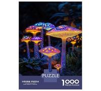 Puzzles De 1000 Pièces pour Adolescents Glowing Mushroom Forest Puzzle pour Adolescents Améliore La Mémoire Stimulant À Compléter Apprentissage Jouets Éducatifs 52x38cm/1000pcs