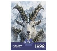 Puzzles De 1000 Pièces pour Adolescents Goat The Mountain’s Eternal Protector Puzzle Adulte À Faire Soi-même, Jouets Anti-Stress, Cadeaux De Noël Et d'anniversaire 52x38cm/1000pcs