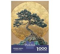 Puzzles De 1000 Pièces pour Adolescents Golden Bonsai Tree Art Puzzle Adulte À Faire Soi-même, Jouets Anti-Stress, Cadeaux De Noël Et d'anniversaire 38x26cm/1000pcs