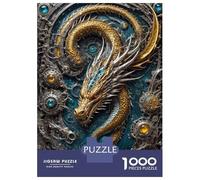 Puzzles De 1000 Pièces pour Adolescents Golden Dragon Chronicles Puzzle Adulte Jeu Manuel Cadeaux pour Femmes pour Anniversaire, Noël 52x38cm/1000pcs