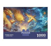 Puzzles De 1000 Pièces pour Adolescents Golden Dragon Vs Phoenix Artwork Puzzles pour Adolescents, Jouets À Monter Soi-même, Analyse Et Logique, Cadeau d'anniversaire Ou De Noël 70x50cm/1000pcs