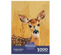 Puzzles De 1000 Pièces pour Adolescents Golden Fawn Puzzles pour Adultes Jeux Amusants Difficile Difficile À Terminer 52x38cm/1000pcs