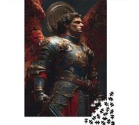 Puzzles De 1000 Pièces pour Adolescents Golden Guardian Armor Statue Puzzles pour Adultes, Jeu Familial, Assemblage De Motifs, Cadeaux d'anniversaire Uniques 70x50cm/1000pcs