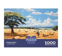Puzzles De 1000 Pièces pour Adolescents Golden Harvest Fields Puzzle pour Adultes Jeu Manuel D'assemblage De Motifs pour Anniversaire, Noël 38x26cm/1000pcs