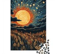 Puzzles De 1000 Pièces pour Adolescents Golden Harvest Fields Puzzles pour Adultes, Jeu Familial, Assemblage De Motifs, Cadeaux d'anniversaire Uniques 52x38cm/1000pcs