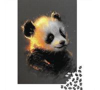 Puzzles De 1000 Pièces pour Adolescents Golden Panda Wall Art Print Puzzles pour Adolescents : Un Jeu Éducatif Amusant Et Humoristique, Un Défi Intellectuel 70x50cm/1000pcs