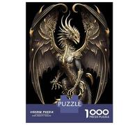 Puzzles De 1000 Pièces pour Adolescents Golden Queen Dragon Puzzle Jeux Relaxants Décoration Murale Cadeaux pour Les Amis Et La Famille 38x26cm/1000pcs