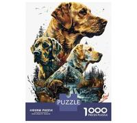 Puzzles De 1000 Pièces pour Adolescents Golden Retriever Wall Art Print Puzzle pour Adolescents Anti-Stress Chaque Pièce Est Unique - Idéal comme Cadeau pour Toute La Famille 52x38cm/1000pcs