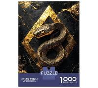 Puzzles De 1000 Pièces pour Adolescents Golden Snake Art Puzzles pour Adolescents, Jouets À Monter Soi-même, Analyse Et Logique, Cadeau d'anniversaire Ou De Noël 70x50cm/1000pcs